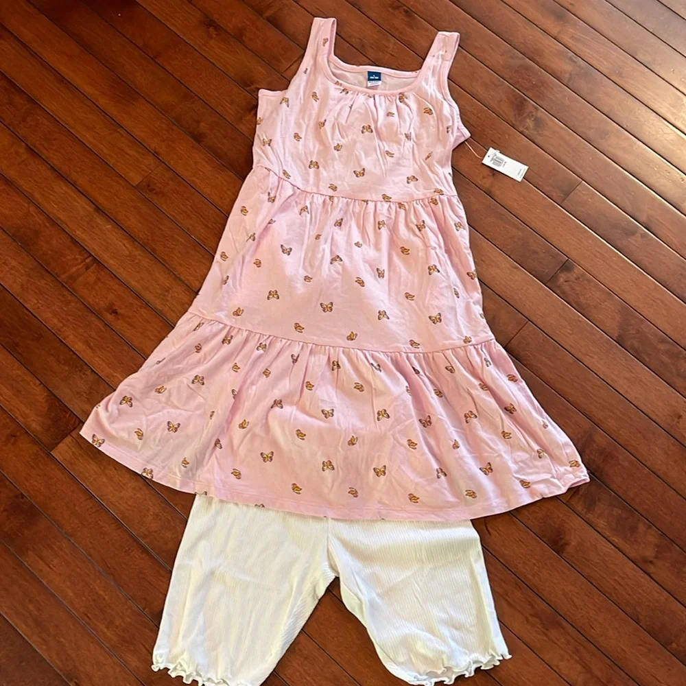 OLD NAVY SWING DRESS & BIKER SHORTS
